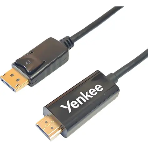 Ausgepackt - YENKEE YCH 415 HDMI 1.4 Kabel (M) - Port (M) 2 m schwarz / 4K/30Hz / 10,2 GB/s / 48 Bit / ausgepackt