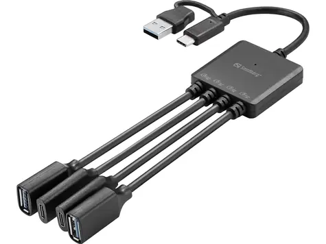 Sandberg USB-C/A auf 2A+2C Splitter