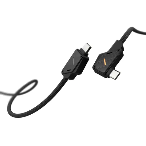 Aulumu M07 USB-C Daten- und Ladekabel aus Kohlefaser, 2 m, Schwarz