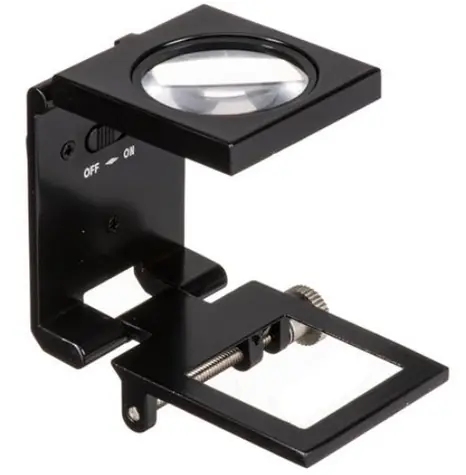 Konus Leinenprüfer 55x50mm / Tischlupe / 6x / LED