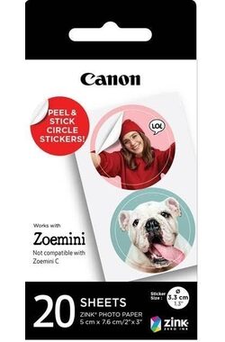 Canon Zink ZP-2030-2C-20 EXP HB Fotopapier für Mini-Fotodrucker / 20 Stk