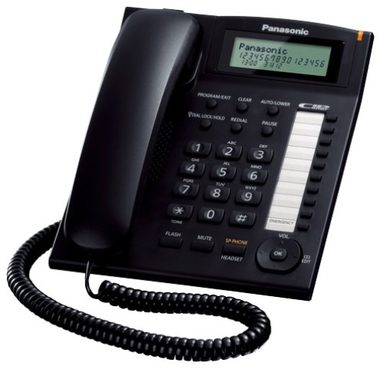 Panasonic KX-TS880FXB schwarz / Single-Line-Telefon / Display / CLIP