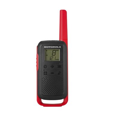 Motorola TLKR T62 rot / 2x Radio / LCD / Reichweite 8km / 16 Kanäle