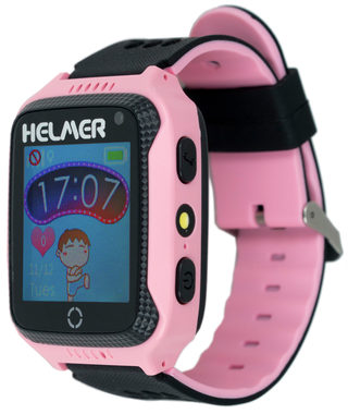 HELMER LK 707 rosa / Kinderuhr mit GPS-Ortung / Touchscreen / Micro-SIM / IP65 / kompatibel mit Android und iOS