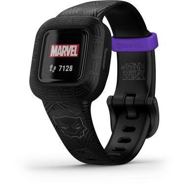 Garmin Vivofit jr. 3 MARVEL Black Panther schwarz / Kinder-Fitnessarmband / LCD 112x112px / Bluetooth / 5ATM