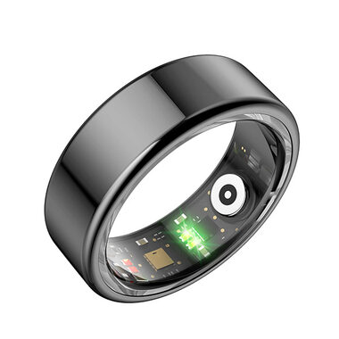 Powerton SMART Ring Größe 10 schwarz / Smart Ring / BT 5.0 / IP68