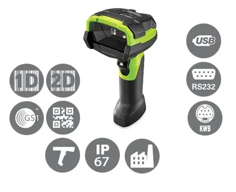 ZEBRA DS3608- HP / 2D-Barcodescanner / Multi-IF / schwarz