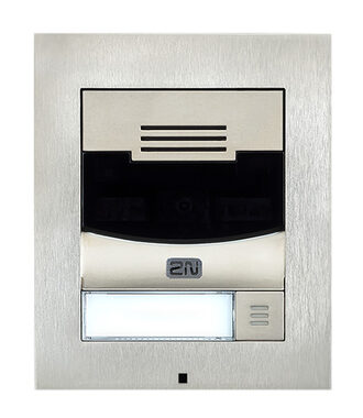 2N Ateus-9155301S IP Solo Nickel - Türsprechanlage / 1 Panel / ohne Kamera / Aufputzmontage (inkl. Rahmen)