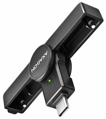 Axagon CRE-SMPC, USB-C PocketReader Kontaktkartenleser SMART (eCivic)
