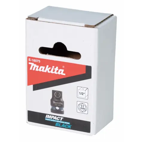 Makita IMPACT BLACK E-16075 / Steckschlüssel 1/2" / Vierkant / 11mm