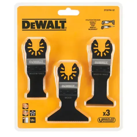 DeWalt DT20760 / Sägeblatt-Set für Schwingschleifer / 3-tlg.