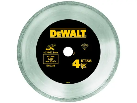 DeWalt DT3738 / Diamanttrennscheibe für Keramikfliesen / Durchmesser 230x22,2 mm