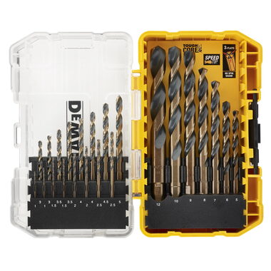 DeWalt DT70729 / Metallbohrer-Set / HSS-G / 1-12 mm / 23-tlg 