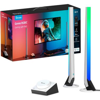 Govee Gaming LED-Streifen weiß 2 Stück / Bluetooth / WiFi / RGBIC