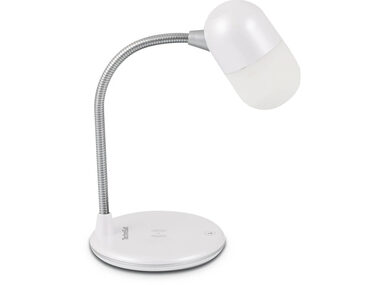 TechniSat VIOLA weiß / LED Tischleuchte / Wireless Charging / dimmbar / BT 5.0 / 3W Lautsprecher / 2800K - 8900K