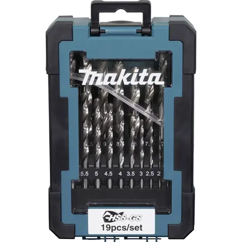 Makita D-78352 Metallbohrer-Set HSS-GS 1-10 / zylindrischer Schaft / 19-teilig.