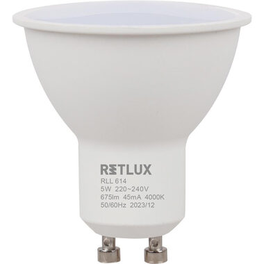 Retlux RLL 614 GU10 Lampe 5W / 675 lm / 4000K - Kaltweiß / D 