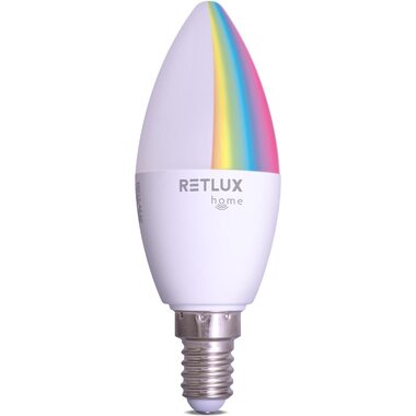Retlux RSH 100 C37 E14 4,5 W RGB CCT / Smart-Lampe / RGB / 326 lm / 2700-6500 K