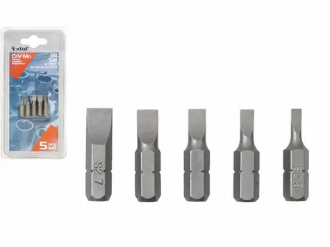 Extol- Premium Flachspitzen-Set, 5 Stück / CrMoV 