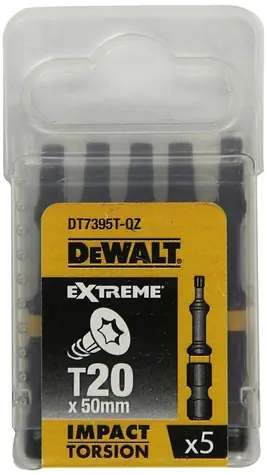 DeWalt DT7395T-QZ 5-teiliges Bit-Set EXTREME Torx T20 x 50 mm