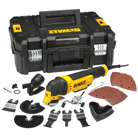 DeWalt DWE315KT / Oszillierender Multischleifer mit Zubehör / 300W / 22000 U/min