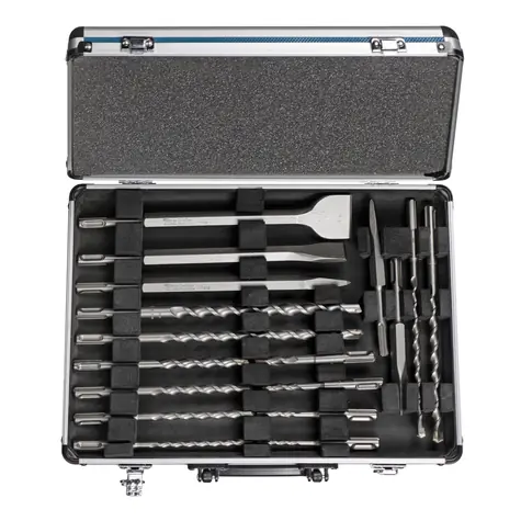 Makita D-42444 / Set Meißel und Bohrer mit SDS- PLUS im Koffer 17-tlg
