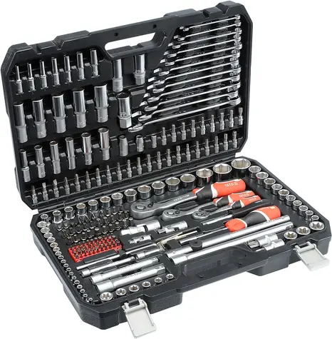 YATO YT-38841 / Gola-Set 1|2" & 3|8" & 1|4" + Zubehör / 216 Teile