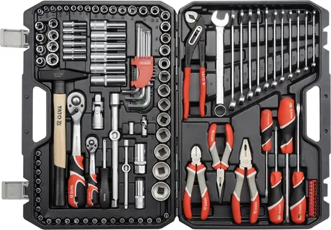 YATO YT-38901 / Gola-Set 1|2" & 1|4" + Zubehör / 122-tlg