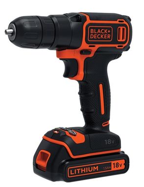 Black&Decker BDCD18K-QW / Akku-Bohrschrauber / 18 V / 1x 1,5 Ah / Koffer