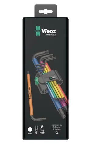 Wera 950 9 Hex- PLUS Multicolour 1 SB Multicolour Steckschlüsselsatz / Metrisch / BlackLaser
