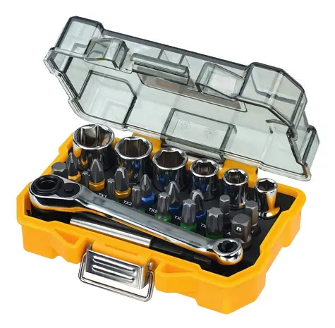 DeWalt DT71516-QZ / Satz Bits und Köpfe mit Ratsche / 24-tlg