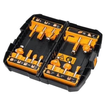DeWalt DT90016-QZ / Satz Schaftfräser / 12-tlg