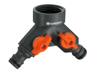 Gardena 00938-20 2-Wege-Schlauchventil für Wasserhähne mit Gewinde 26,5 mm (G 3|4")