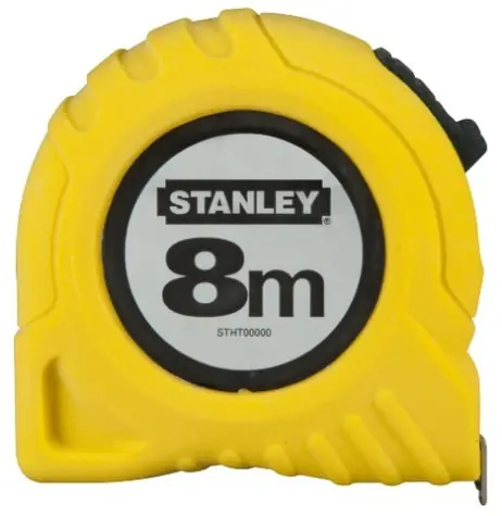 Stanley 0-30-457 / Maßband 8 m / gelbes Stahlband 25 mm / Klasse II / Kunststoffverpackung