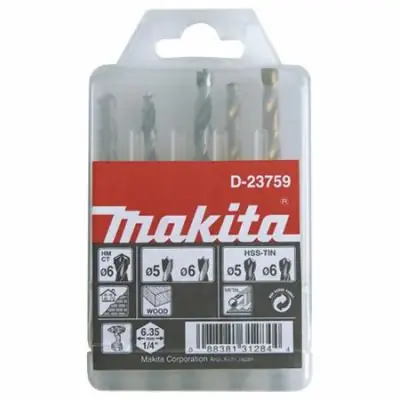 Makita D-23759 Bohrerset mit Sechskantschaft 1|4" (5-tlg.)