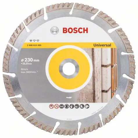 BOSCH 2608615065 / Mehrzweck-Diamanttrennscheibe / Durchmesser 230 x 22,23 mm / Schnittbreite 2,6 mm
