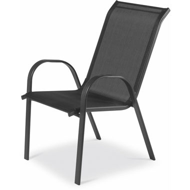Fieldmann FDZN5010 Schwarz / Gartenstuhl / Material: Metall-Textil / Maße 55 x 73 x 91 cm
