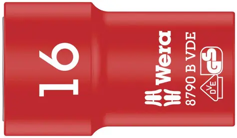 Wera 8790 B - 16 x 46 mm/ Steckdosenadapter Zyklop VDE / isoliert / mit Anschlussgröße 3|8"