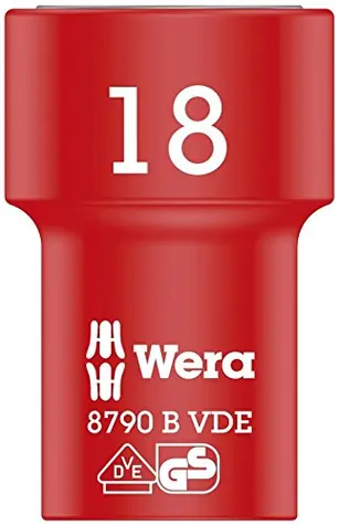 Wera 8790 B - 18 x 46 mm/ Steckdosenadapter Zyklop VDE / isoliert / mit Anschlussgröße 3|8"