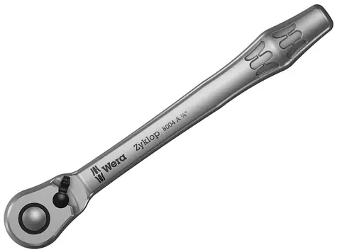 Wera 8004 A / Ratsche Zyklop Metall mit Kniehebel und Klemmteil 1|4"