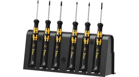 Wera 1550|6 ESD / Schraubendreher-Set für den Einsatz in der Elektronik + Ständer