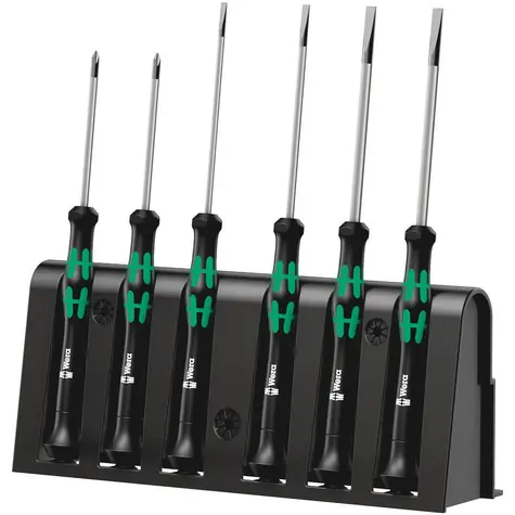 Wera 2050/6 / Schraubendreher-Set für den Einsatz in der Elektronik + Ständer