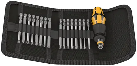 Wera Kraftform Kompakt 60 ESD / 16-teiliger Bitsatz mit Handhalter 