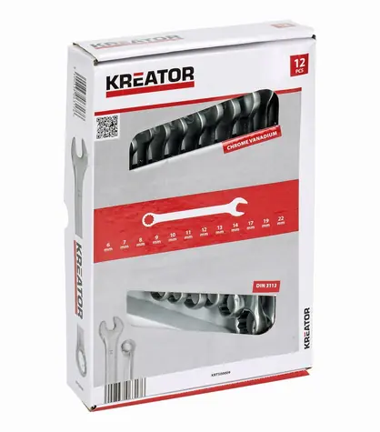 KREATOR KRT500009 / Steckschlüsselsatz / 8-22mm / 12-tlg 