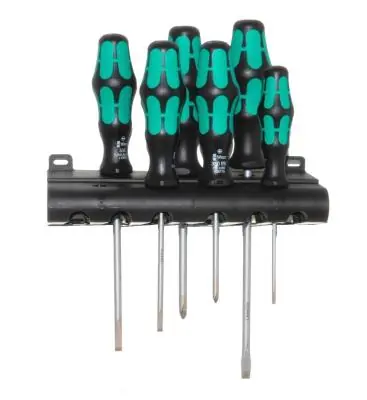 Wera 334|6 / Schraubendreher-Set mit Ständer Kraftform PLUS Lasertip + Ständer