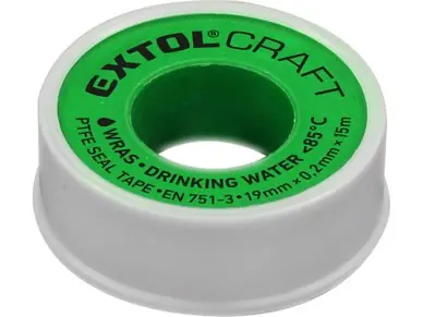 Extol Craft 47532 Teflon-Isolierband weiß / Maße 19 mm x 15 m
