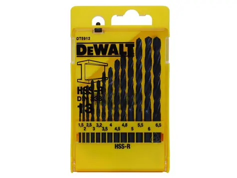 DeWalt Metallbohrer-Set / Durchmesser 1,5 - 6,5 mm / HSS- R / 13-tlg