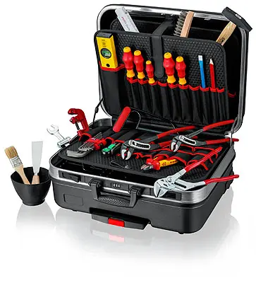 Knipex Big Basic Move Sanitär Werkzeugkoffer 002106HKS / großes Werkzeugset für Klempner / 31-tlg