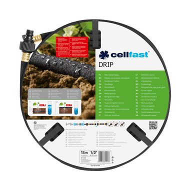 CELLFAST DRIP 19-002 Bewässerungsschlauch 12,5 mm (1|2") - Länge 15 m 