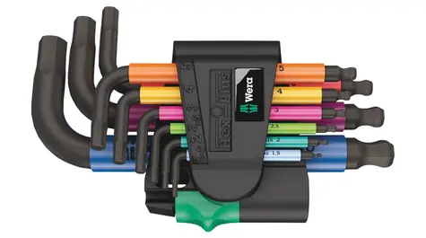 Wera 950|9 Hex- PLUS Multicolour 2 / Steckschlüsselsatz / Metrisch / BlackLaser